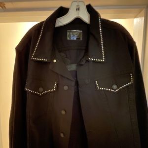 Robins Jean Denim Jacket with Swarovski crystals